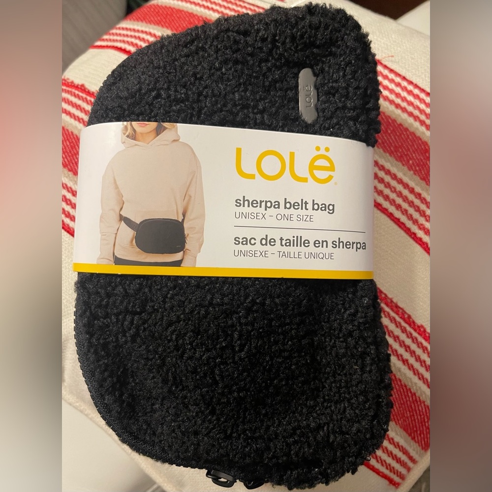 🖤LOLE Sherpa belt bag black Unisex